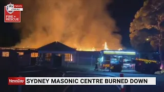 Masonic centre in Sydney's south-west burns down