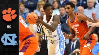 Clemson vs. North Carolina Basketball Highlights (2017-18)