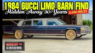 1984 GUCCI LIMO BARN FIND | HIDDEN AWAY 30+ YEARS | EXPENSIVE RAREST CAR BARN FINDS :