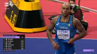 Semifinali Indoor 60m - World Championships Belgrado 2022 - Jacobs 6.45