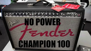 How to repair FENDER CHAMPION 100 Power Issue