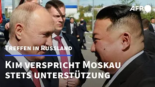 Kim versichert Putin "bedingungslose Unterstützung" Nordkoreas | AFP