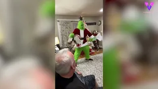 Estos niños se llevan un susto navideño a cuenta de El Grinch