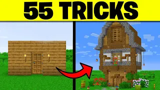 55 TRICKS in MINECRAFT um BESSER zu BAUEN!