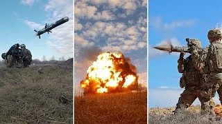 FGM-148 Javelin / AT-4 / BGM-71 TOW in Action ♦ Tanks Hits & Missile Shooting