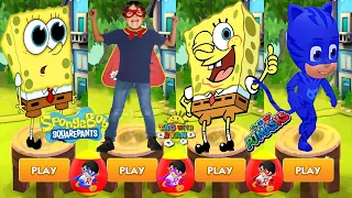 Tag with Ryan PJ Masks Catboy vs Spongebob: Sponge on the Run - All Costumes Unlocked Combo Panda