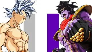 Goku Vs Jotaro Power Levels Over The Years(DB/DBZ/DBS/Jojo's BA/EoH)