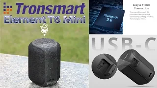 Bluetooth колонка Tronsmart Element T6 Mini Супер Бюджет с отличным звуком (сравнение с T6)