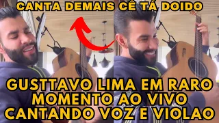 Gusttavo Lima faz AO VIVO em voz e violão a nova música CEP novo e encanta os fãs