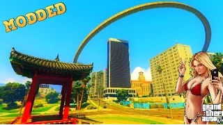 GTA 5 - NOKC MODDED WOOD ARCH WALLRIDE ( custom race with Link )