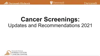 Thriving Thursday: Cancer Screening Recommendations and Updates 2021