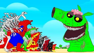 BIGGEST HEAD-PIGGY ZOMBIE vs All Versions Of GODZILLA EARTH : Who Will Win? | Godzilla Cartoon