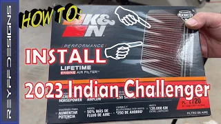 Installing the K&N air filter PL1720 on a 2023 Indian Challenger #56