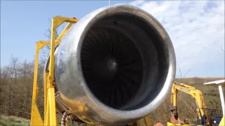Rolls Royce RB211 Back Yard 747 Jet Engine Run Close Up and Personal