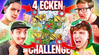 Die 4 ECKEN CHALLENGE in FORTNITE CHAPTER 5! 🔥😱 mit Stan, Fixx und Peen