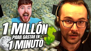 "TIENES 1 MINUTO PARA GASTAR $1,000,000 💸" ¡@MrBeast ESTÁ LOCO! 😱