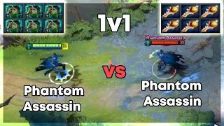 6x AC Phantom Assassin vs 6x Rapier Phantom Assassin | Level 30 Dota 2 1v1 | Who Will Win?