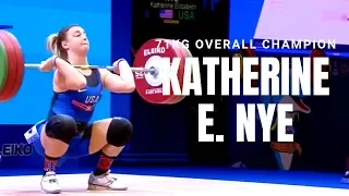 2019 Pattaya IWF 71kg Women's top 3 clean and jerk battle - Katherine and Mattie