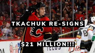 Matthew Tkachuk Signs $21 Million Contract Extension with the Calgary Flames!!!