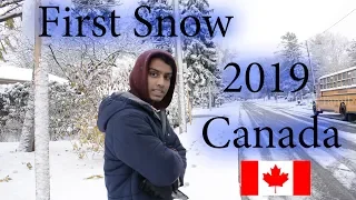 முதல் பனி மழை 2019 கனடா | First Snow 2019 Canada | VelBros Tamil