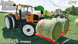 Mowing, baling and carting hay | Animals on Oakfield Farm | Farming Simulator 19 | Episode 4