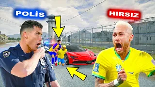 RONALDO VE NEYMAR PAHALI SÜPER ARABALARLA HIRSIZ POLİS OYNUYOR! - GTA 5