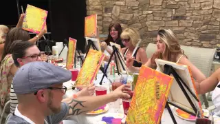 Learn to Paint while sipping wine. Wine and Painting. Art and Wine