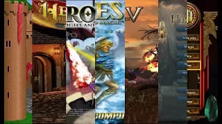 Evolution of Main menu Heroes of Might and Magic (1995-2016)