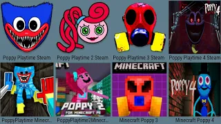 Poppy Playtime 1+2+3+4 Steam Link, Poppy Playtime Minecraft 1+2+3+4 - grabPack CatNap, Kiss Poppy  3