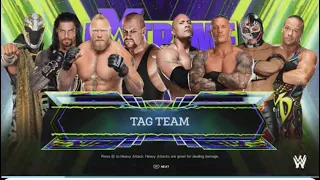 WWE 2K24 TEAM REIGNS VS TEAM RANDY ORTON | TAKER & REIGNS & AXOM VS ROCK & REY & RVD 3 VS 3 TAG