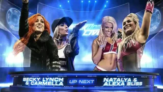 Alexa Bliss And Natalya Vs Carmella And Becky Lynch Tag Team Match
