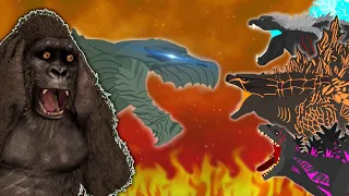 Godzilla Earth vs Legendary vs Shin vs Ultima (Kong Reacts)