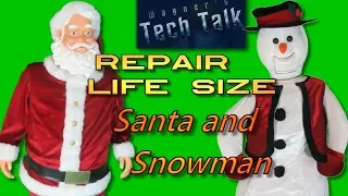 How To: Repair a Life-Size Gemmy Santa or Snowman with a rubber-band! (sold by Wal-Mart)