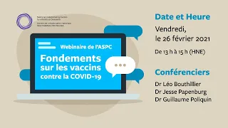 Webinaire de l’ASPC : fondements sur les vaccins contre la COVID-19