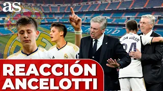 La REACCIÓN de ANCELOTTI al segundo gol de ARDA GÜLER | REAL MADRID