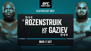 UFC Fight Night Rozenstruik vs  Gaziev Prediction