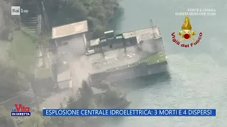 Esplosione nella centrale idroelettrica: 3 morti e 4 dispersi - La Vita in diretta 10/04/2024