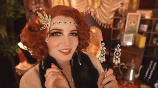 ASMR 1920s Jewelry Store (soft speaking/whispering, gossip, gift wrapping)