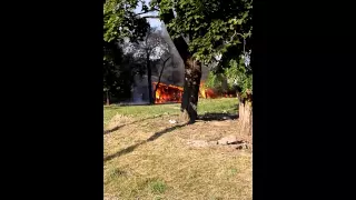 Пожар в г/п Большевик Гомельской области 6 июля 2015 18:00