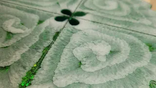 Green glitter  new technique flower resin coaster video# 127