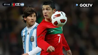 Cristiano Ronaldo Meets Lionel Messi for the First Time at National Level | Portugal vs Argentina