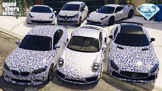 GTA 5 - Stealing Modified Crystal Diamond Supercars with Franklin! | (Real Life Cars) #40