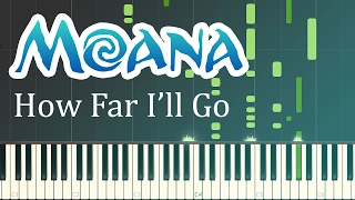 Moana - How Far I'll Go - Tutorial by Firefly Piano - Synthesia