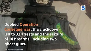 Massive gang crackdown nets 32 arrests, guns, drugs in the Inland Empire