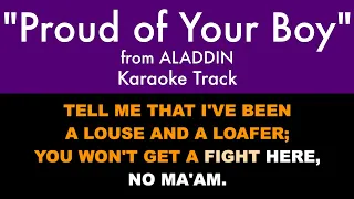 "Proud of Your Boy" from Aladdin - Karaoke Track with Lyrics on Screen