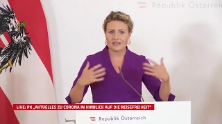 PK „Aktuelles zu Corona in Hinblick auf die Reisefreiheit" mit Außenminister Alexander Schallenberg