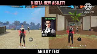 NIKITA NEW ABILITY TEST - AFTER OB42 UPDATE FREE FIRE | GARENA FREE FIRE