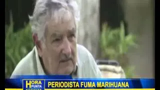 PERIODISTA FUMA MARIHUANA MIENTRAS ENTREVISTA A PRESIDENTE URUGUAYO