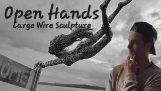 Open Hands, Wire Sculpture!! #artist #wiresculpture #wireart #wireartist #art #wirecraft #subscribe