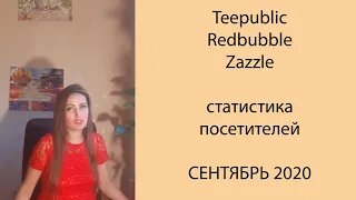 📈 Статистика посетителей на принтшопах Teepublic, Redbubble, Zazzle в сентябре 2020 г. Обзор Poly